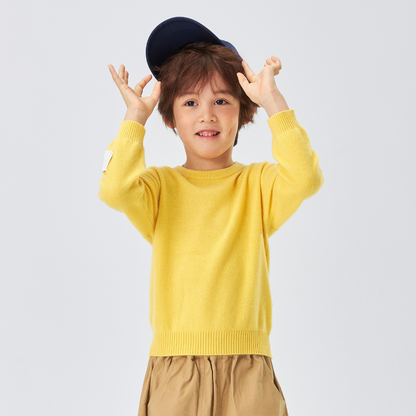 Essential Baby Cashmere Jumper | Sunbeam Yellow