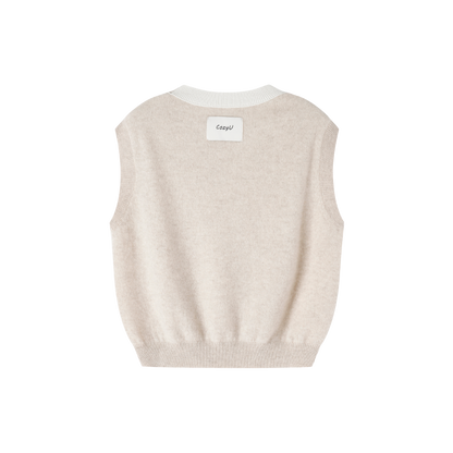 Organic Colour Undyed Cashmere Vest