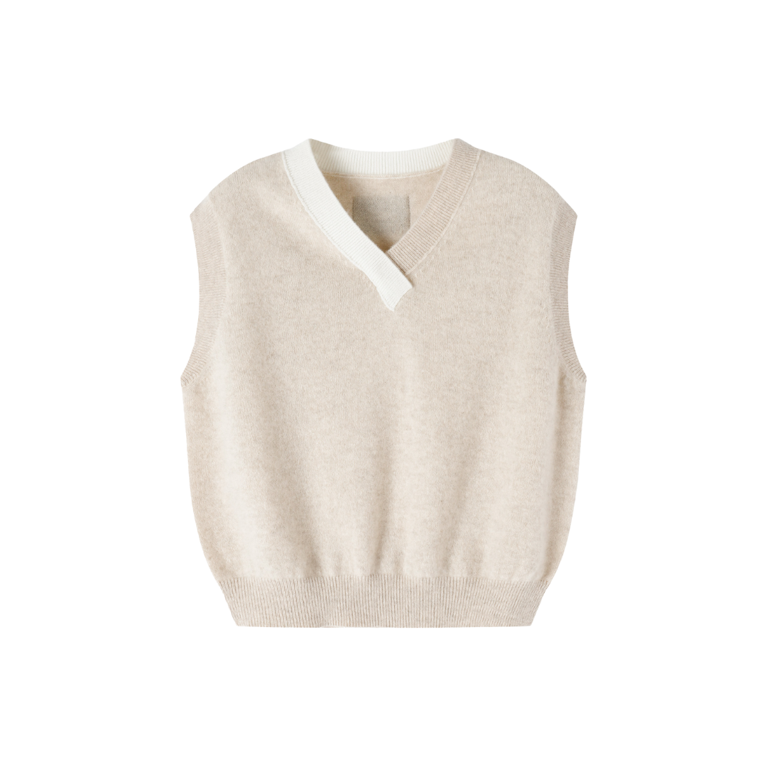 Organic Colour Undyed Cashmere Vest